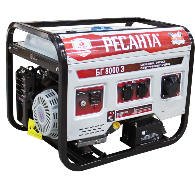 Электрогенератор РЕСАНТА БГ 8000 Э 64/1/48